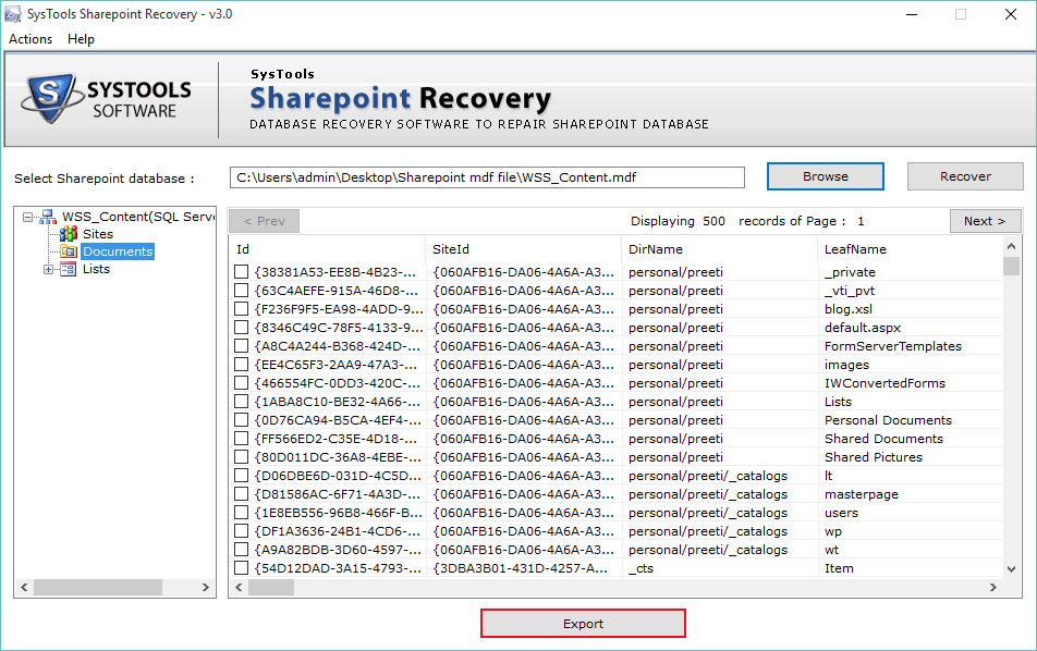 Repair Corrupt or Damaged SharePoint Database files