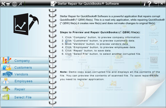 Scanned Selected Corrupt QuickBooks files